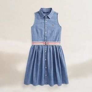 Polo by Ralph Lauren Chambray Blue Sleeveless Dress